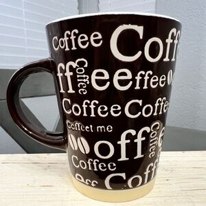 Pier 1 Black and White Coffee Mug
